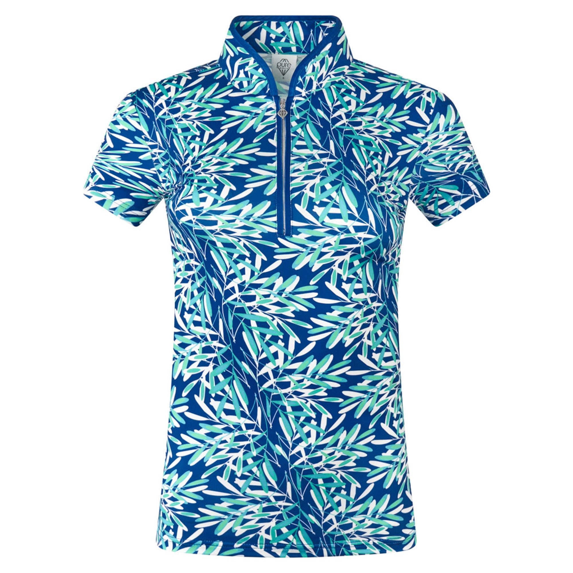 Pure Golf Ellen Ladies Golf Polo Shirt Floating Palms Yale